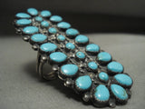 One Of The Tallest Earlier Vintage Navajo Sleeping Beauty Turquoise Native American Jewelry Silver Ring-Nativo Arts