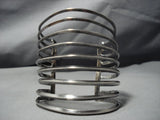 One Of The Tallest Vintage Native American Jewelry Navajo Sterling Silver Bracelet Cuff Old-Nativo Arts