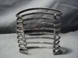 One Of The Tallest Vintage Native American Jewelry Navajo Sterling Silver Bracelet Cuff Old-Nativo Arts