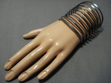 One Of The Tallest Vintage Native American Jewelry Navajo Sterling Silver Bracelet Cuff Old-Nativo Arts
