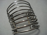 One Of The Tallest Vintage Native American Jewelry Navajo Sterling Silver Bracelet Cuff Old-Nativo Arts