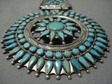 Optimal Vintage Native American Jewelry Navajo Turquoise Sterling Silver Necklace Old-Nativo Arts