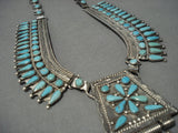 Optimal Vintage Native American Jewelry Navajo Turquoise Sterling Silver Necklace Old-Nativo Arts