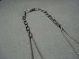 Optimal Vintage Native American Jewelry Navajo Turquoise Sterling Silver Necklace Old-Nativo Arts