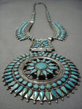 Optimal Vintage Native American Jewelry Navajo Turquoise Sterling Silver Necklace Old-Nativo Arts