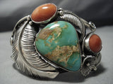 Opulelnt Vintage Native American Jewelry Navajo Lena Kee Royston Turquoise Sterling Silver Bracelet-Nativo Arts
