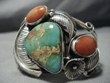Opulelnt Vintage Native American Jewelry Navajo Lena Kee Royston Turquoise Sterling Silver Bracelet-Nativo Arts