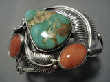 Opulelnt Vintage Native American Jewelry Navajo Lena Kee Royston Turquoise Sterling Silver Bracelet-Nativo Arts