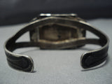 Opulent 1920's Vintage Native American Jewelry Navajo Turquoise Sterling Silver Bracelet Old-Nativo Arts