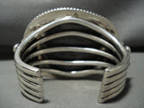 Opulent Albert Lee 203 Grams Turquoise Native American Jewelry Silver Vintage Navajo Bracelet-Nativo Arts