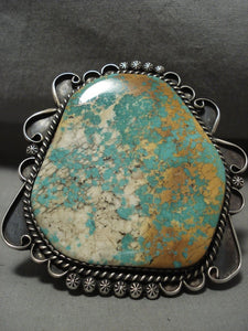 Opulent And One Of Best Ever Vintage Navajo Royston Turquoise Native American Jewelry Silver Bracelet-Nativo Arts