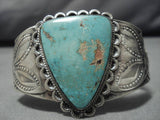 Opulent Earlier 1900's Vintage Native American Navajo Royston Turquoise Sterling Silver Bracelet-Nativo Arts