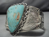 Opulent Earlier 1900's Vintage Native American Navajo Royston Turquoise Sterling Silver Bracelet-Nativo Arts