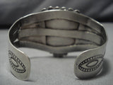 Opulent Earlier 1900's Vintage Native American Navajo Royston Turquoise Sterling Silver Bracelet-Nativo Arts