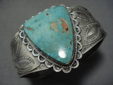 Opulent Earlier 1900's Vintage Native American Navajo Royston Turquoise Sterling Silver Bracelet-Nativo Arts