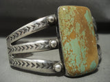 Opulent Early Royston Turquoise Heavier Vintage Navajo Native American Jewelry Silver Bracelet-Nativo Arts