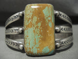 Opulent Early Royston Turquoise Heavier Vintage Navajo Native American Jewelry Silver Bracelet-Nativo Arts