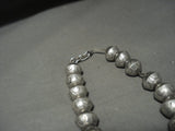 Opulent 'Huge Handmade Native American Jewelry Silver Bead' Vintage Navajo Squash Blossom Necklace-Nativo Arts