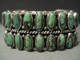 Opulent Modernistic Navajo Spiderweb Turquoise Native American Jewelry Silver Bracelet-Nativo Arts