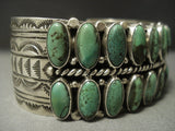 Opulent Modernistic Navajo Spiderweb Turquoise Native American Jewelry Silver Bracelet-Nativo Arts