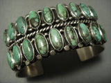 Opulent Modernistic Navajo Spiderweb Turquoise Native American Jewelry Silver Bracelet-Nativo Arts