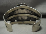 Opulent Navajo Harry Morgan Turquoise Cirulcar Shell Native American Jewelry Silver Repoussed Bracelet-Nativo Arts