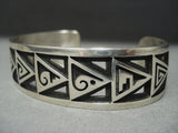 Opulent Vintage Hopi Gene Pooyama Sterling Native American Jewelry Silver Window Bracelet Old-Nativo Arts