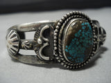 Opulent Vintage Native American Jewelry Navajo 1900's Spiderweb Turquoise Sterling Silver Bracelet Old-Nativo Arts