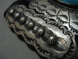 Opulent Vintage Native American Jewelry Navajo #8 Turquoise Sterling Silver Ketoh Bracelet Old-Nativo Arts