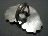 Opulent Vintage Native American Jewelry Navajo Bisbee Turquoise Sterling Silver Ring Old-Nativo Arts