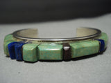 Opulent!! Vintage Native American Jewelry Navajo High Rise Royston Turquoise Sterling Silver Bracelet-Nativo Arts