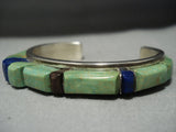 Opulent!! Vintage Native American Jewelry Navajo High Rise Royston Turquoise Sterling Silver Bracelet-Nativo Arts