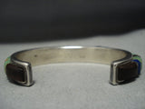 Opulent!! Vintage Native American Jewelry Navajo High Rise Royston Turquoise Sterling Silver Bracelet-Nativo Arts