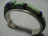 Opulent!! Vintage Native American Jewelry Navajo High Rise Royston Turquoise Sterling Silver Bracelet-Nativo Arts