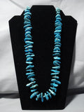Opulent Vintage Native American Jewelry Navajo Persin Turquoise Squaw Tied Necklace Old-Nativo Arts