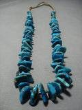 Opulent Vintage Native American Jewelry Navajo Persin Turquoise Squaw Tied Necklace Old-Nativo Arts