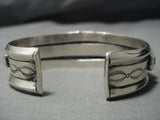Opulent Vintage Native American Jewelry Navajo Persin Turquoise Sterling Silver Bracelet Old Cuff-Nativo Arts