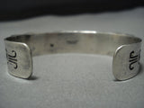 Opulent Vintage Native American Jewelry Navajo Squared Imperial Lapis Sterling Silver Bracelet-Nativo Arts