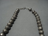 Opulent Vintage Native American Jewelry Navajo Turquoise Chunk Sterling Silver Necklace Old-Nativo Arts