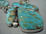 Opulent Vintage Native American Jewelry Navajo Turquoise Sterling Silver Royston Necklace-Nativo Arts