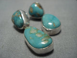 Opulent Vintage Native American Jewelry Navajo Turquoise Sterling Silver Royston Necklace-Nativo Arts