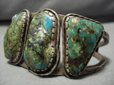 Opulent Vintage Native American Navajo Royston Turquoise Sterling Silver Bracelet Old-Nativo Arts