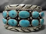 Opulent Vintage Native American Navajo Sky Blue Turquoise Sterling Silver Native Old Bracelet-Nativo Arts
