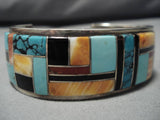 Opulent Vintage Native American Navajo Spiderweb Turquoise Sterling Silver Bracelet-Nativo Arts