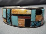 Opulent Vintage Native American Navajo Spiderweb Turquoise Sterling Silver Bracelet-Nativo Arts