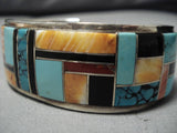 Opulent Vintage Native American Navajo Spiderweb Turquoise Sterling Silver Bracelet-Nativo Arts