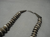 Opulent Vintage Native American Navajo Sterling Silver Turquoise Drum Necklace Old-Nativo Arts