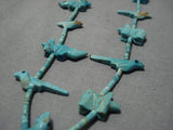 Opulent Vintage Native American Navajo Turquoise Animal Fetish Sterling Silver Necklace-Nativo Arts