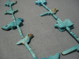 Opulent Vintage Native American Navajo Turquoise Animal Fetish Sterling Silver Necklace-Nativo Arts