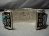 Opulent Vintage Native American Navajo Turquoise Sterling Silver Bracelet-Nativo Arts